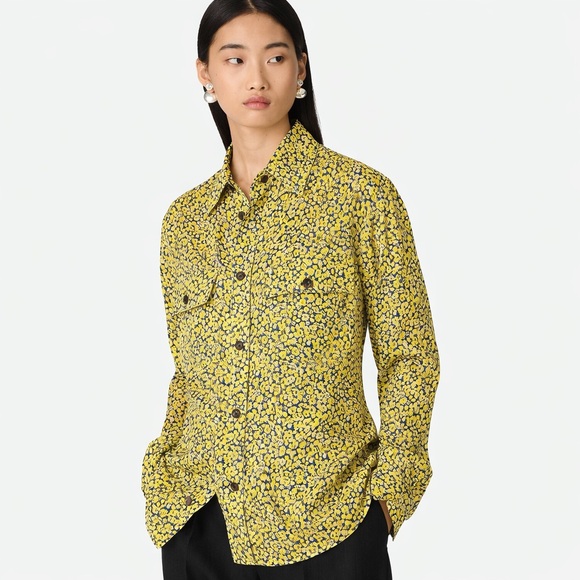 Escada Tops - Escada by Margaretha Ley Floral Button-Down Blouse Size 38IT Size 6